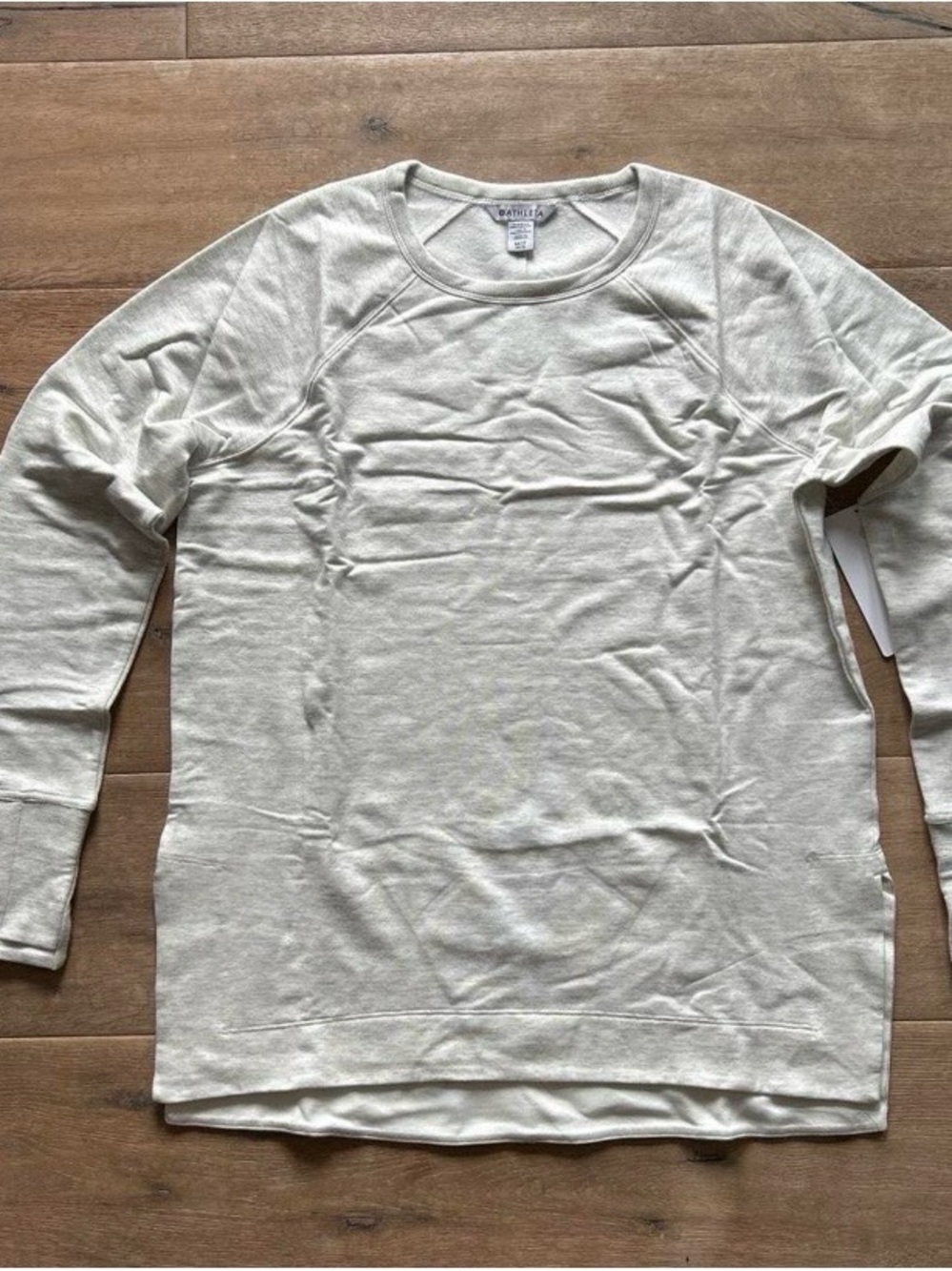 Athleta Women’s Long-Sleeve Crewneck Shirt - Light Grey